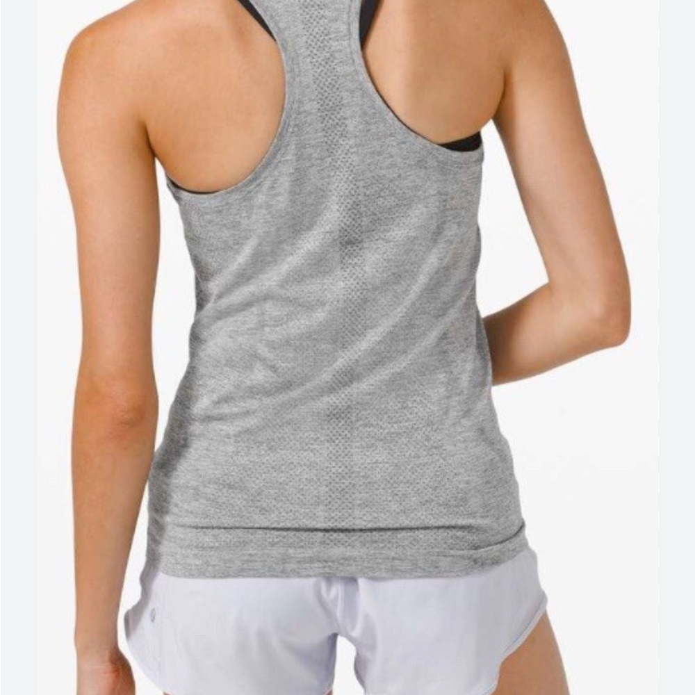 Lululemon Athletica Asymmetrical Gray Sleeveless Tank Top - Picture 1 of 9